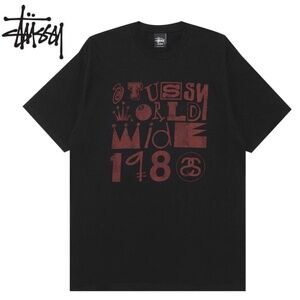 Stussy World Wide 1980 Multifont Tee